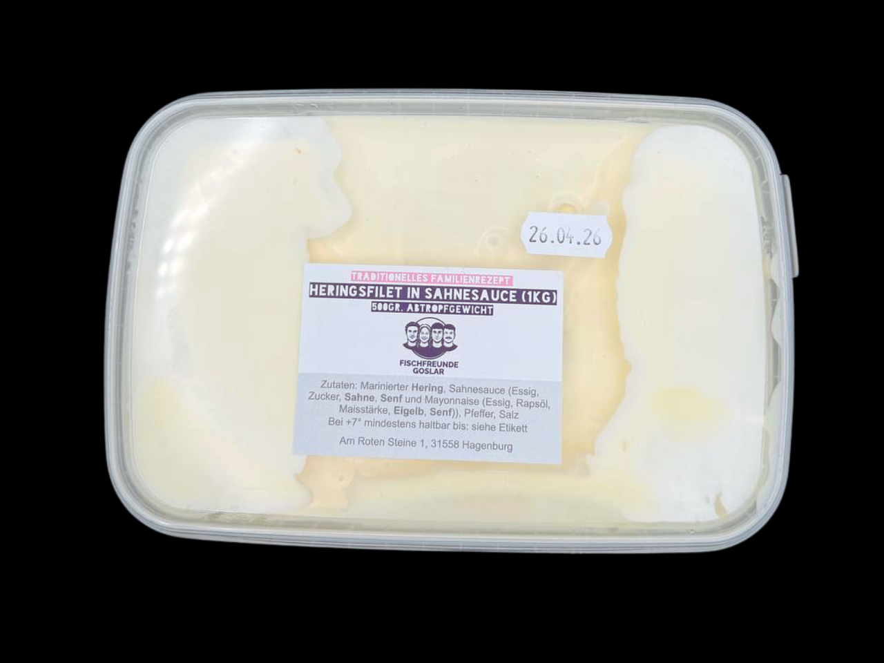 Heringsfilet in Sahnesauce